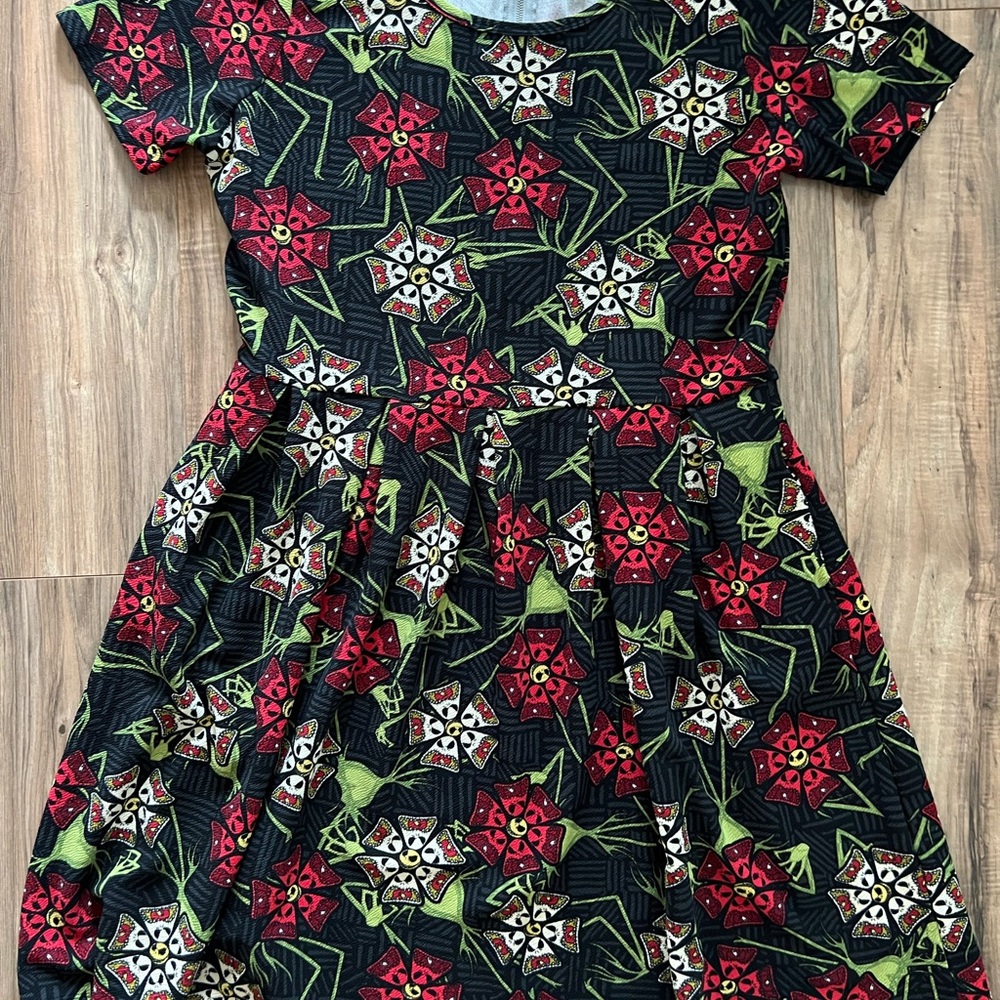 LuLaRoe Amelia Dress Disney Nightmare Jack Skellington 3XL EUC